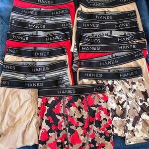 Hanes Boys Stretch Boxer Briefs - Red, Tan, Black